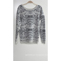 Ladies Round Neck Pullover Patrón jersey de punto